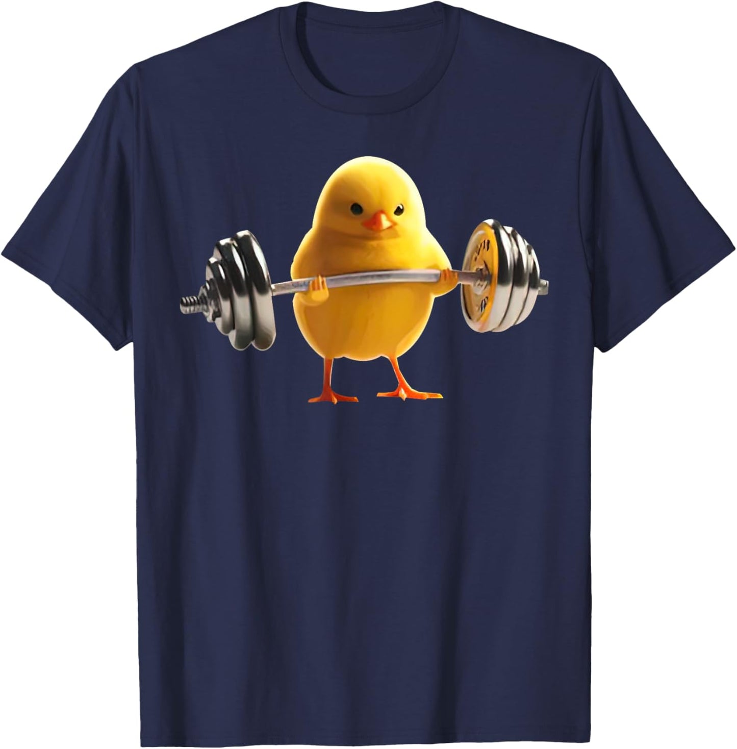 Weightlifting Chick Gym Bodybuilding Workout Fitness T-Shirt - T-Shirt | Navy
