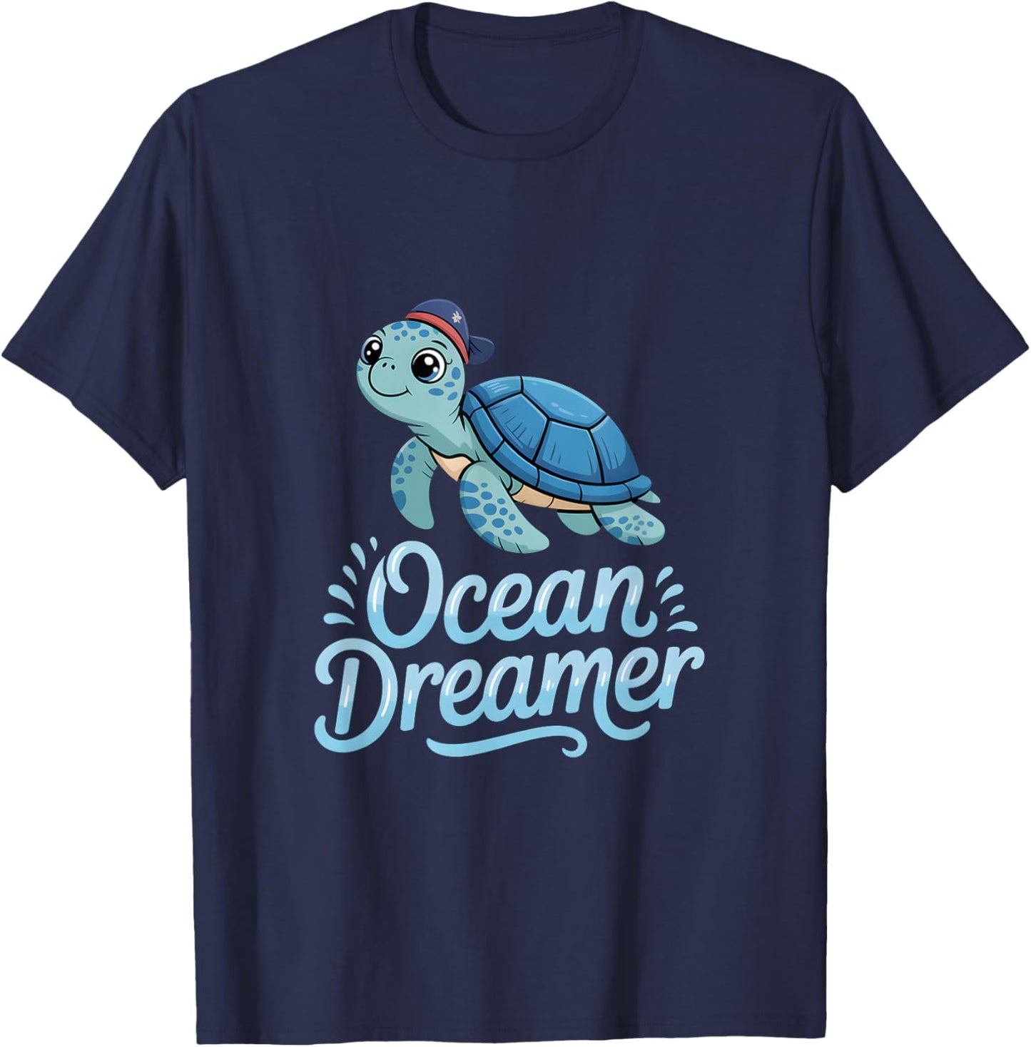 Schildkröte Ocean Dreamer Motiv Maritim T-Shirt - T-Shirt | Navy