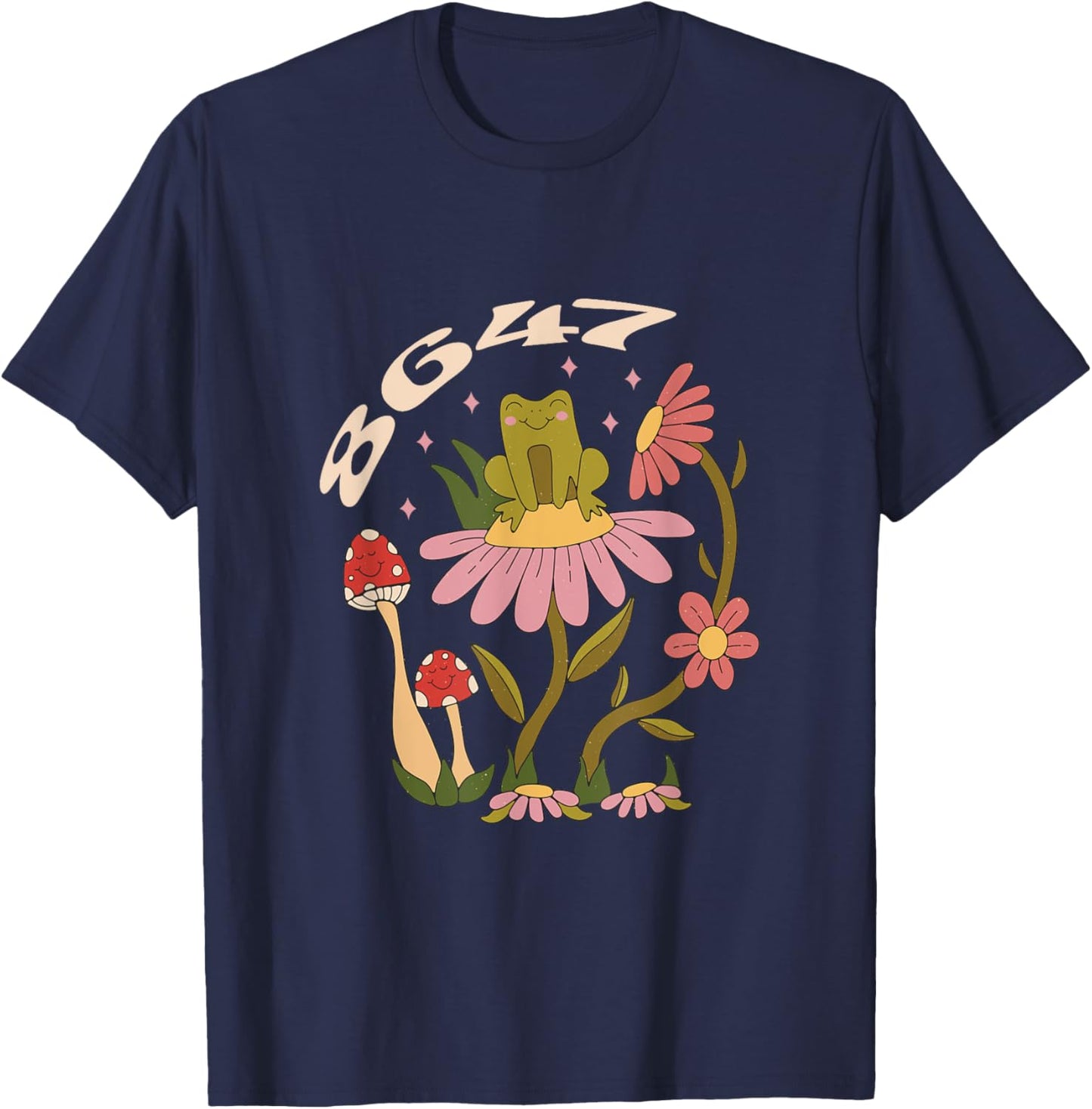 Funny 8647 Subtle Floral Style 86 47 Roman Numerals Retro T-Shirt - T-Shirt | Navy