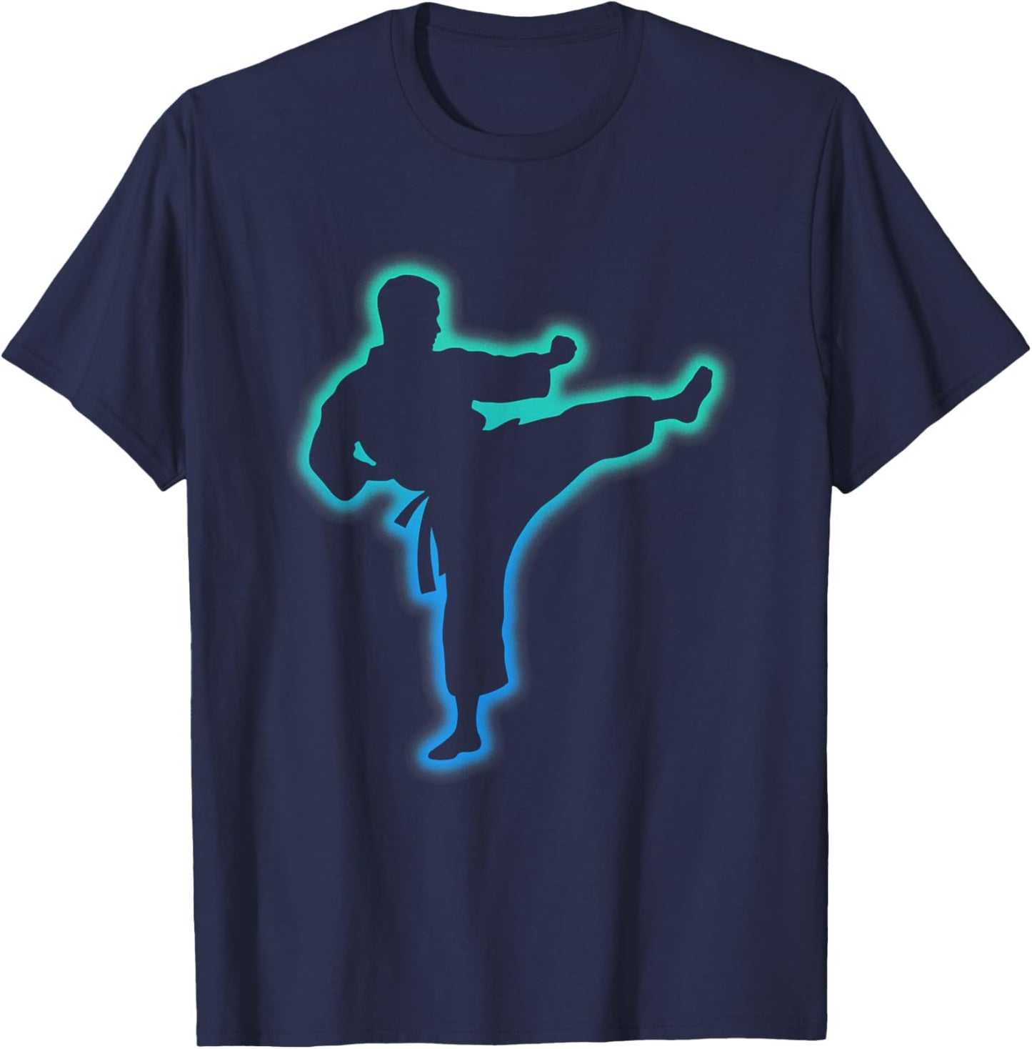Taekwondo Apparel Martial Arts Shirt Kids Men Boys Karate T-Shirt - T-Shirt | Navy