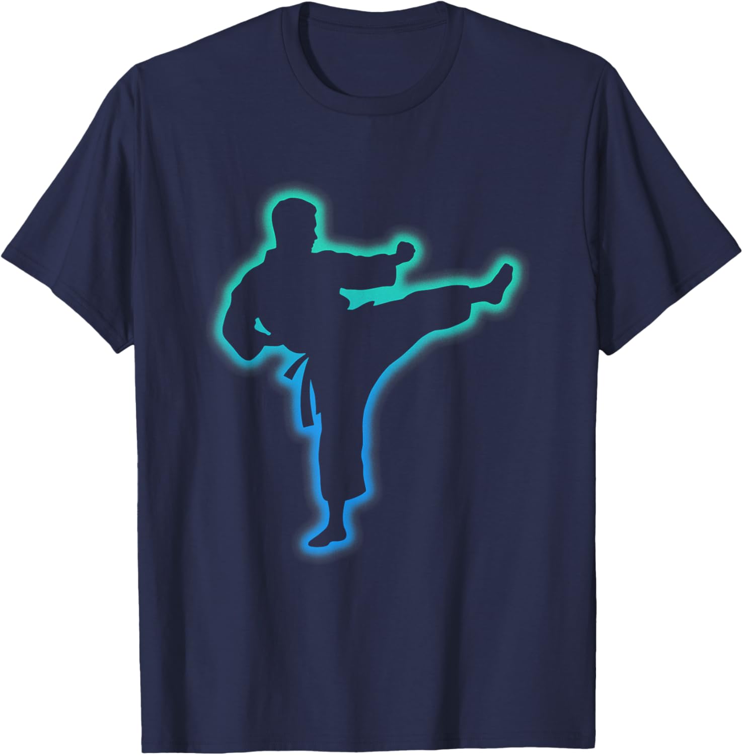 Taekwondo Apparel Martial Arts Shirt Kids Men Boys Karate T-Shirt - T-Shirt | Navy