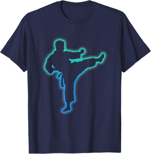 Taekwondo Apparel Martial Arts Shirt Kids Men Boys Karate T-Shirt - T-Shirt | Navy