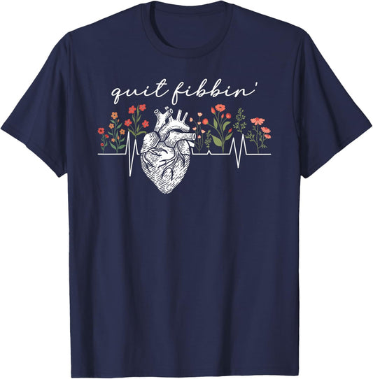 Quit Fibbin' CVICU Nurse Cardiovascular Intensive Care Unit T-Shirt - T-Shirt | Navy