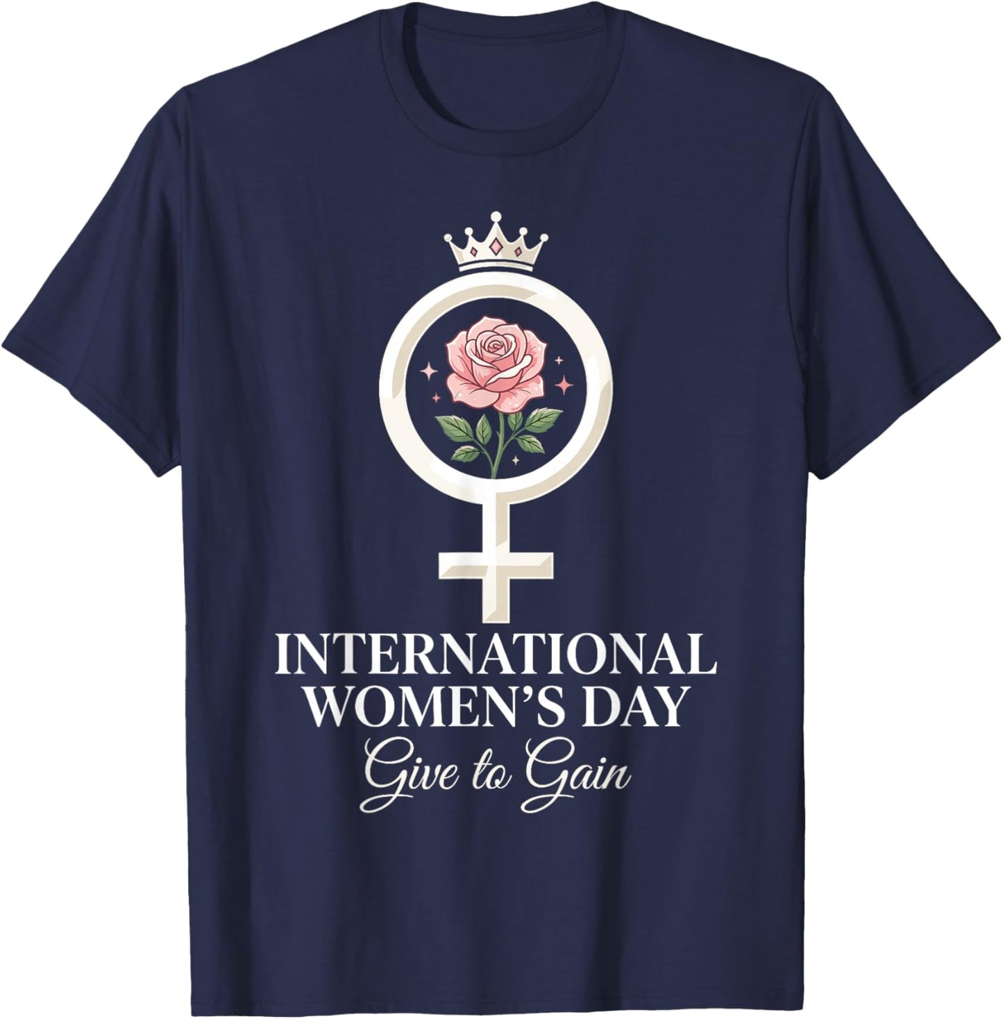 8 March Give to Gain International Women's Day 2026 T-Shirt - T-Shirt | Navy