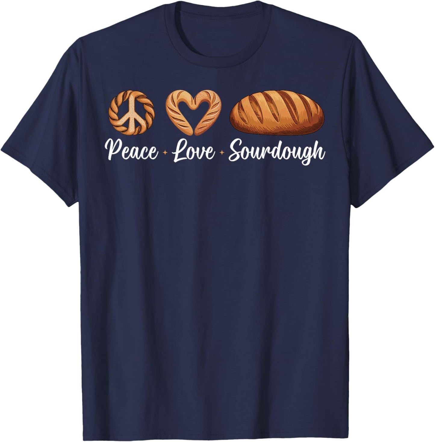 Peace Love Sourdough T-Shirt - T-Shirt | Navy