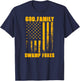 Marion Swamp Foxes God. Family. Vintage USA Flag T-Shirt - T-Shirt | Navy