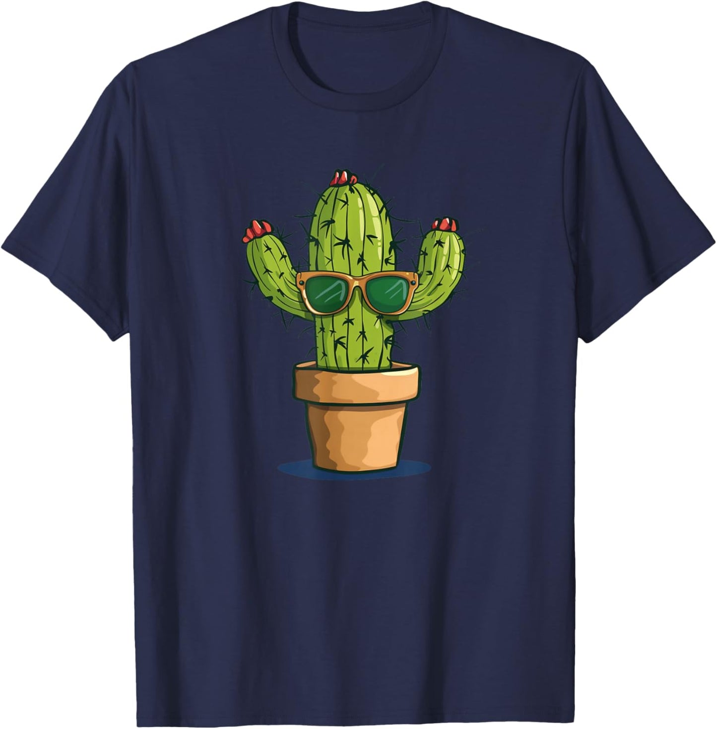 Funny Cactus with Sunglasses Costume for Kids and Adults T-Shirt - T-Shirt | Navy