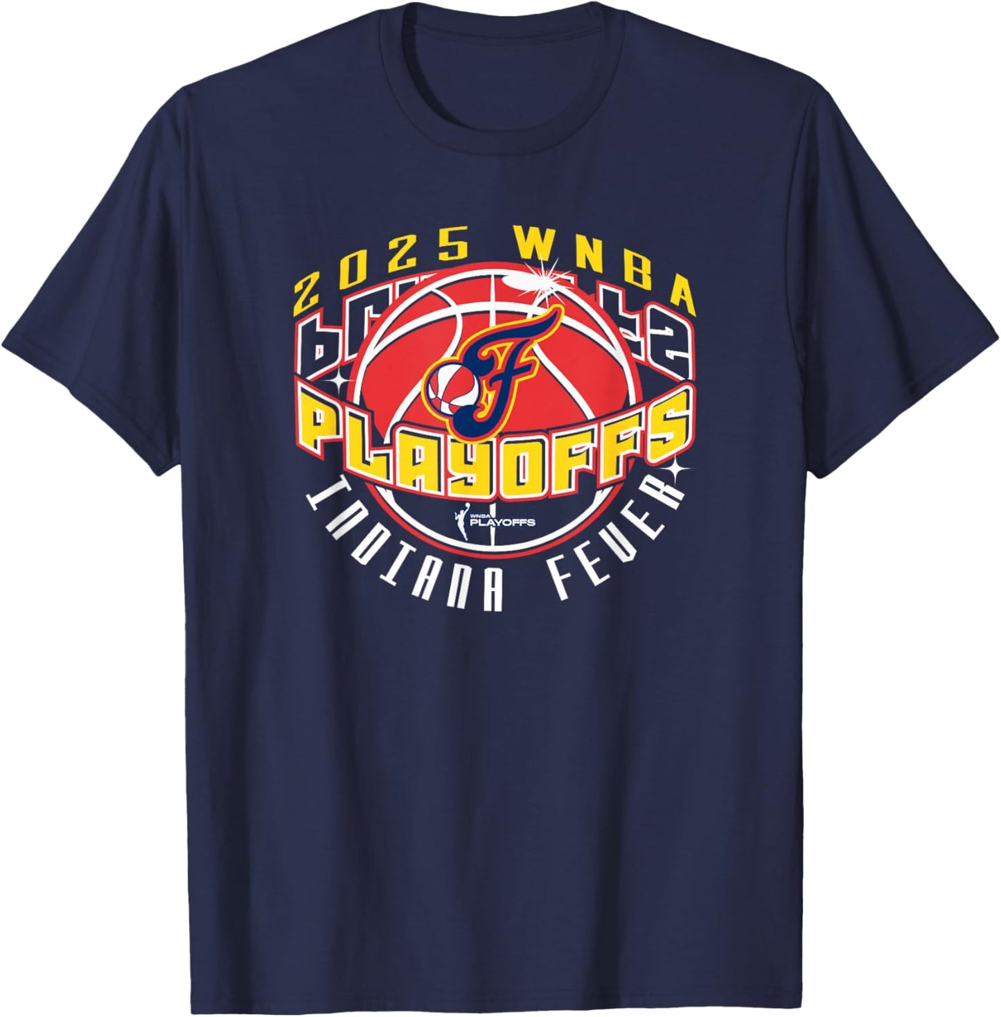 WNBA Official Indiana Fever 2025 Playoffs Award Tour T-Shirt - T-Shirt | Navy