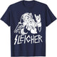 Sleigher Heavy Metal Santa Claus Rock On Goth Christmas T-Shirt - T-Shirt | Navy