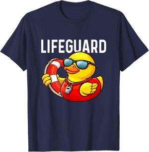 Lifeguard - Rubber Duck Lover Duckie Duckling T-Shirt - T-Shirt | Navy