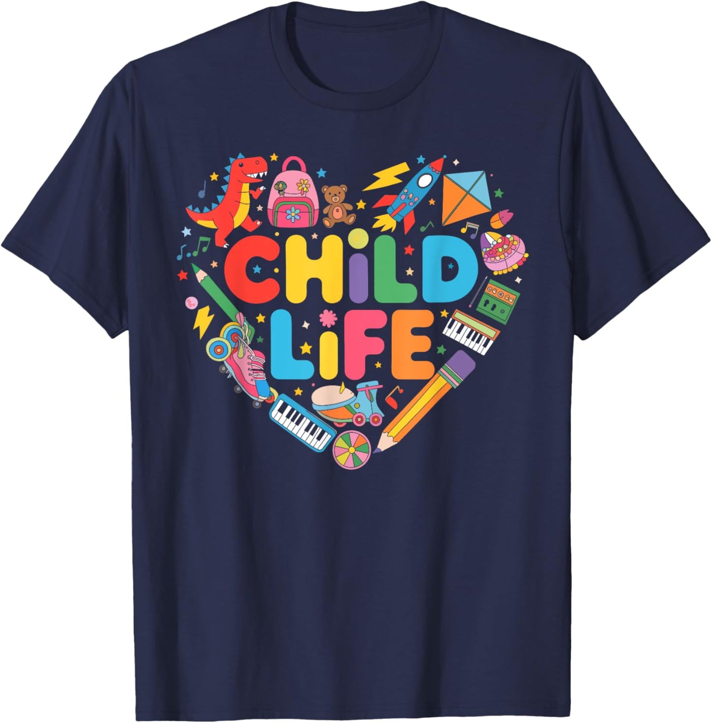 Child Life Specialist Play Therapy Pediatric Healthcare T-Shirt - T-Shirt | Navy
