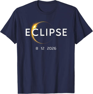 12 August 2026 Totality Eclipse of The Sun Event Europe T-Shirt - T-Shirt | Navy