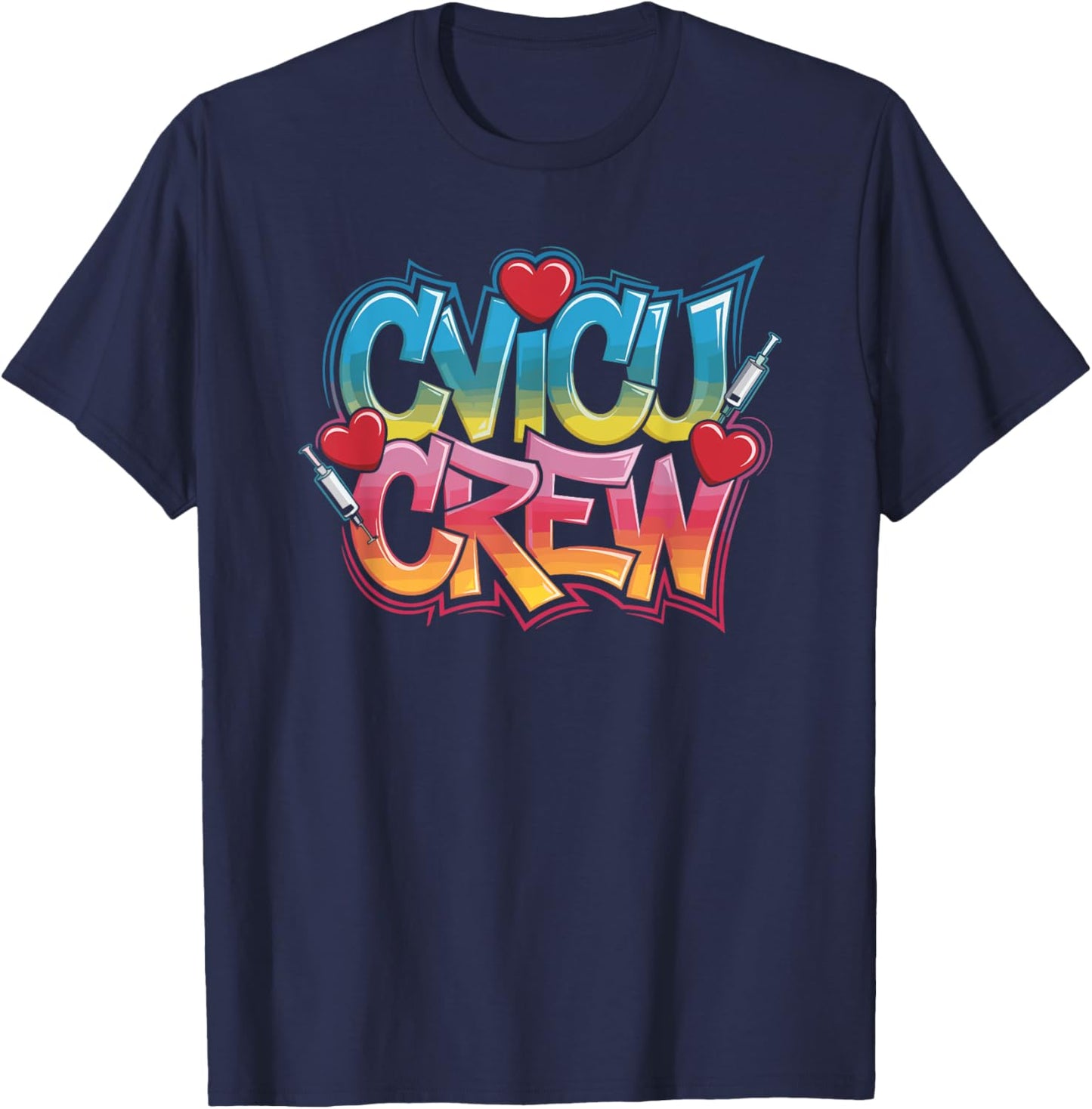 CVICU Nurse CVICU Crew, Cardiac ICU Nurse Cvicu Nursing T-Shirt - T-Shirt | Navy