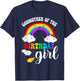 Godmother of The Birthday Girl Rainbow B-Day Matching Family T-Shirt - T-Shirt | Navy