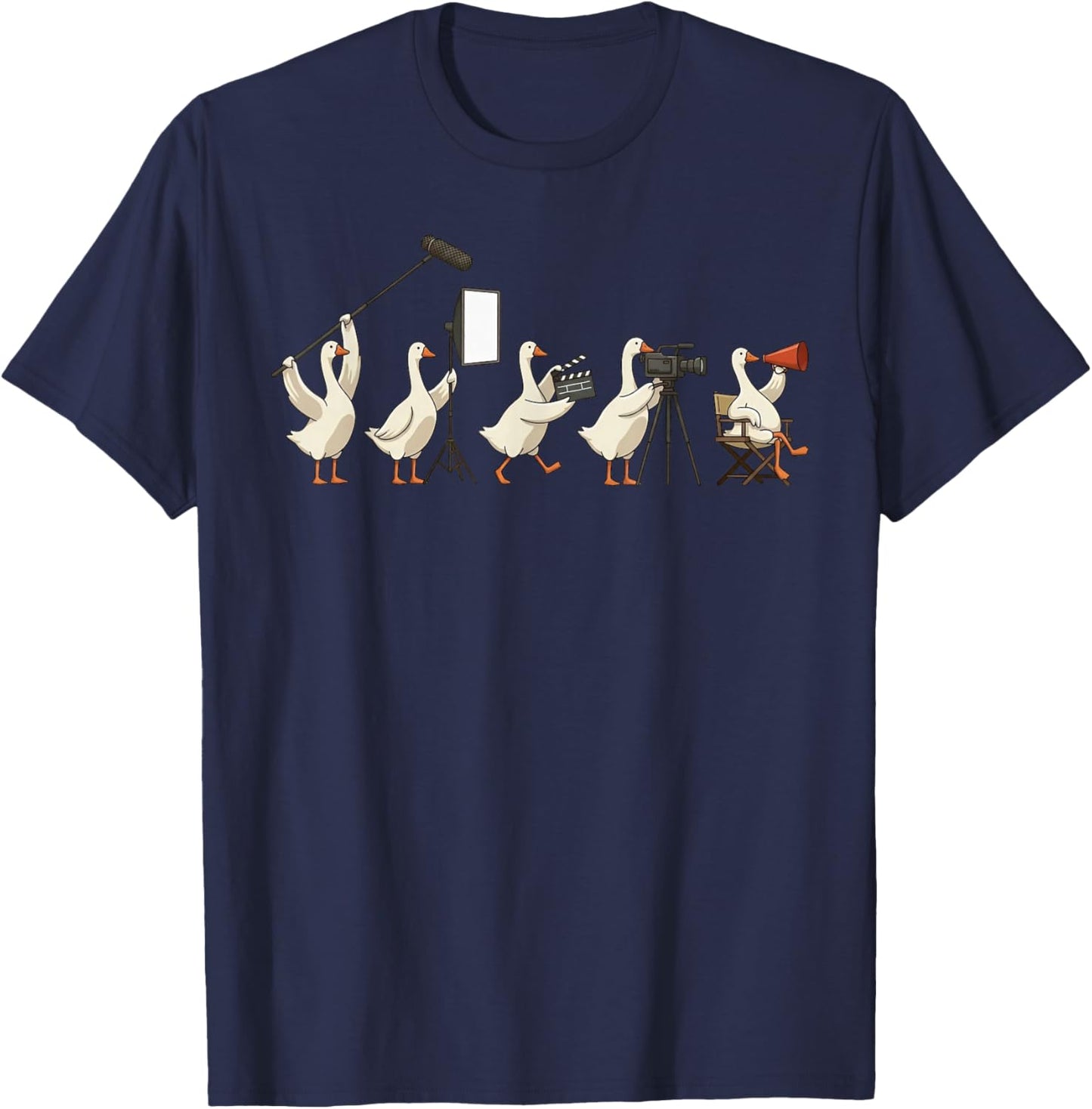 Goose Movie Crew Filmmaking Director Camera T-Shirt - T-Shirt | Navy