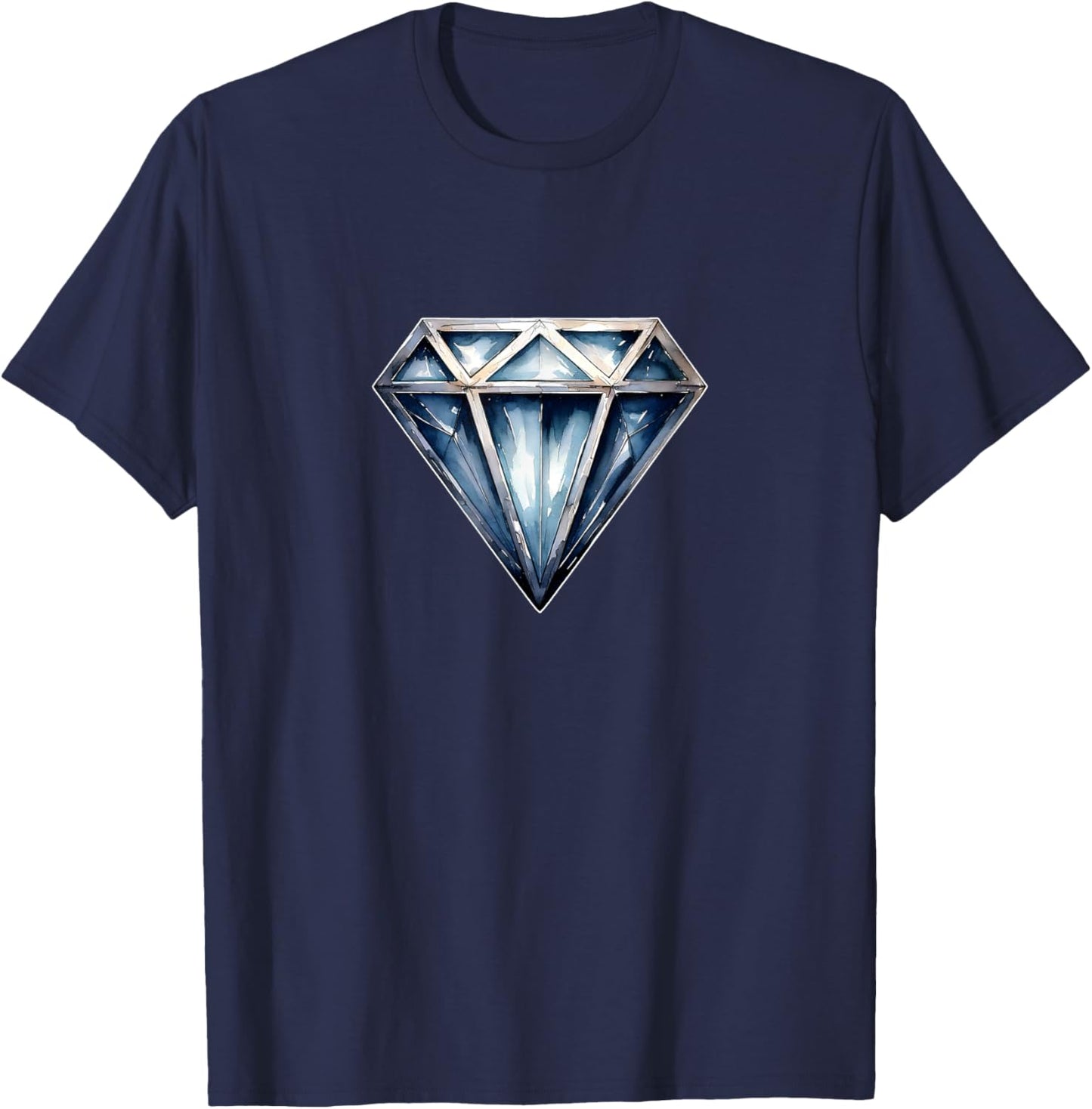 Diamond Black Black Men's Cool Shirts T-Shirt - T-Shirt | Navy