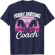 Hobby Horsing Horse Riding Trainer Coach , black, S T-Shirt - T-Shirt | Navy