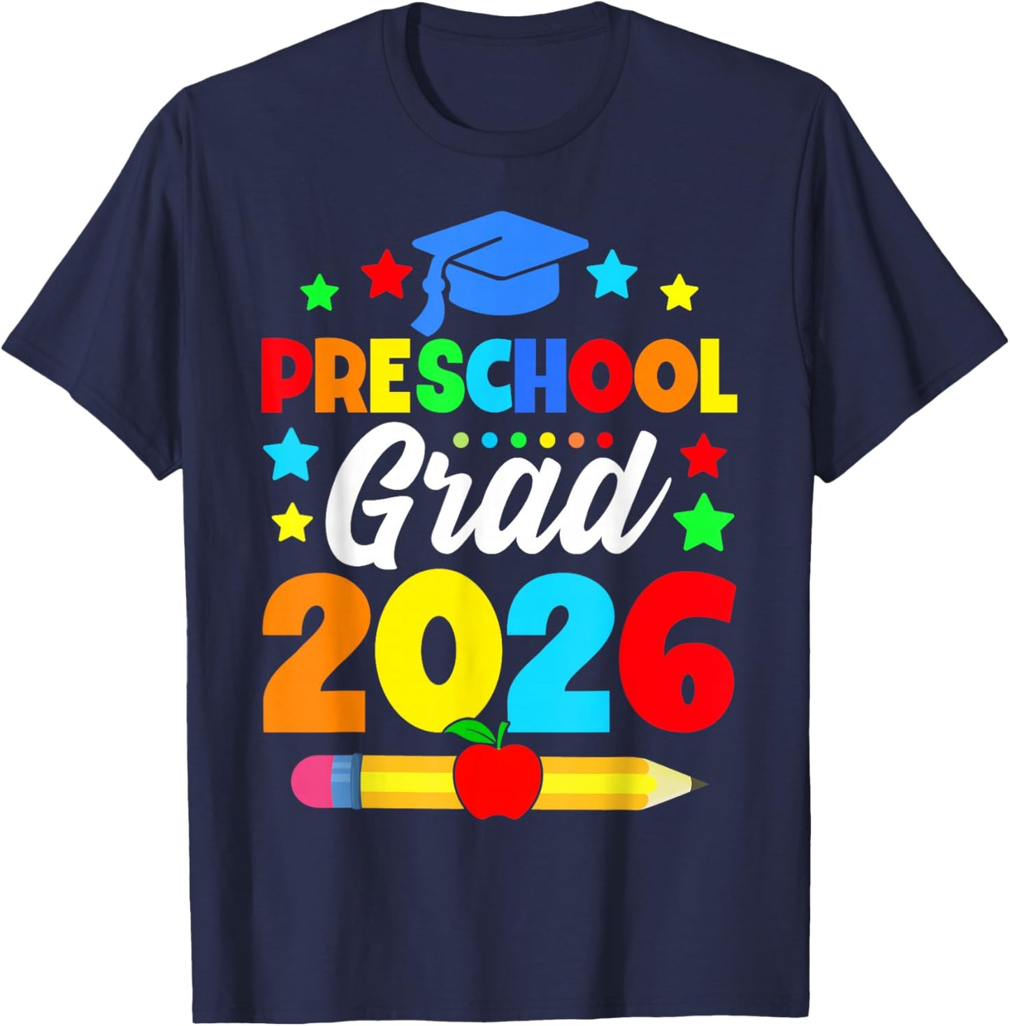 Kids Preschool Grad 2026 Preschool Graduation Girls Boys T-Shirt - T-Shirt | Navy