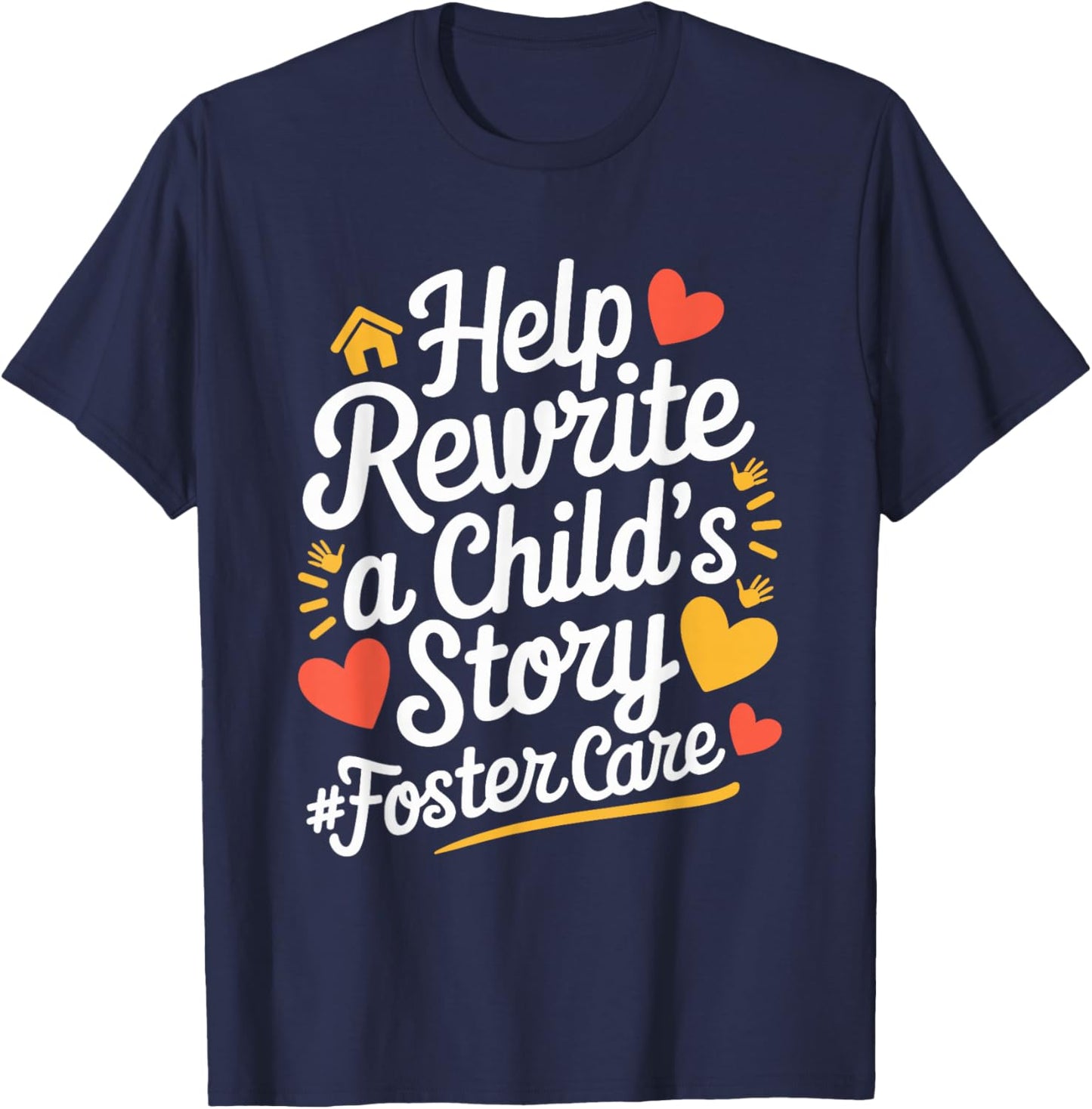 Foster Care Design For Foster Parents Foster Mom And Dad T-Shirt - T-Shirt | Navy