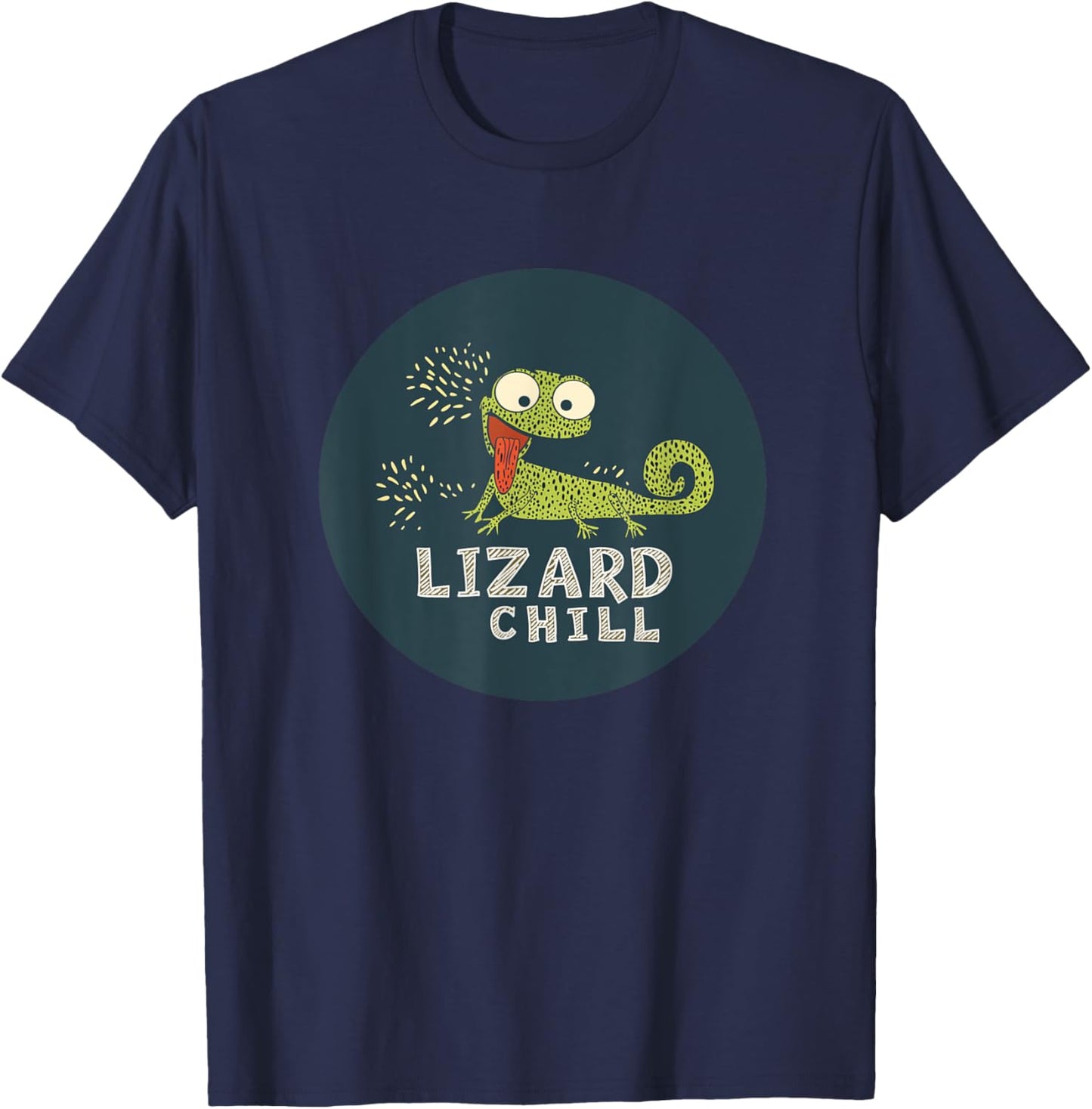 Erstaunliches Lizard Chill Outfit für lustige Jungen und Mädchen T-Shirt - T-Shirt | Navy