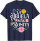 Mothers Day Grandma La Abuela Más Bonita Hispanic Grandma T-Shirt - T-Shirt | Navy