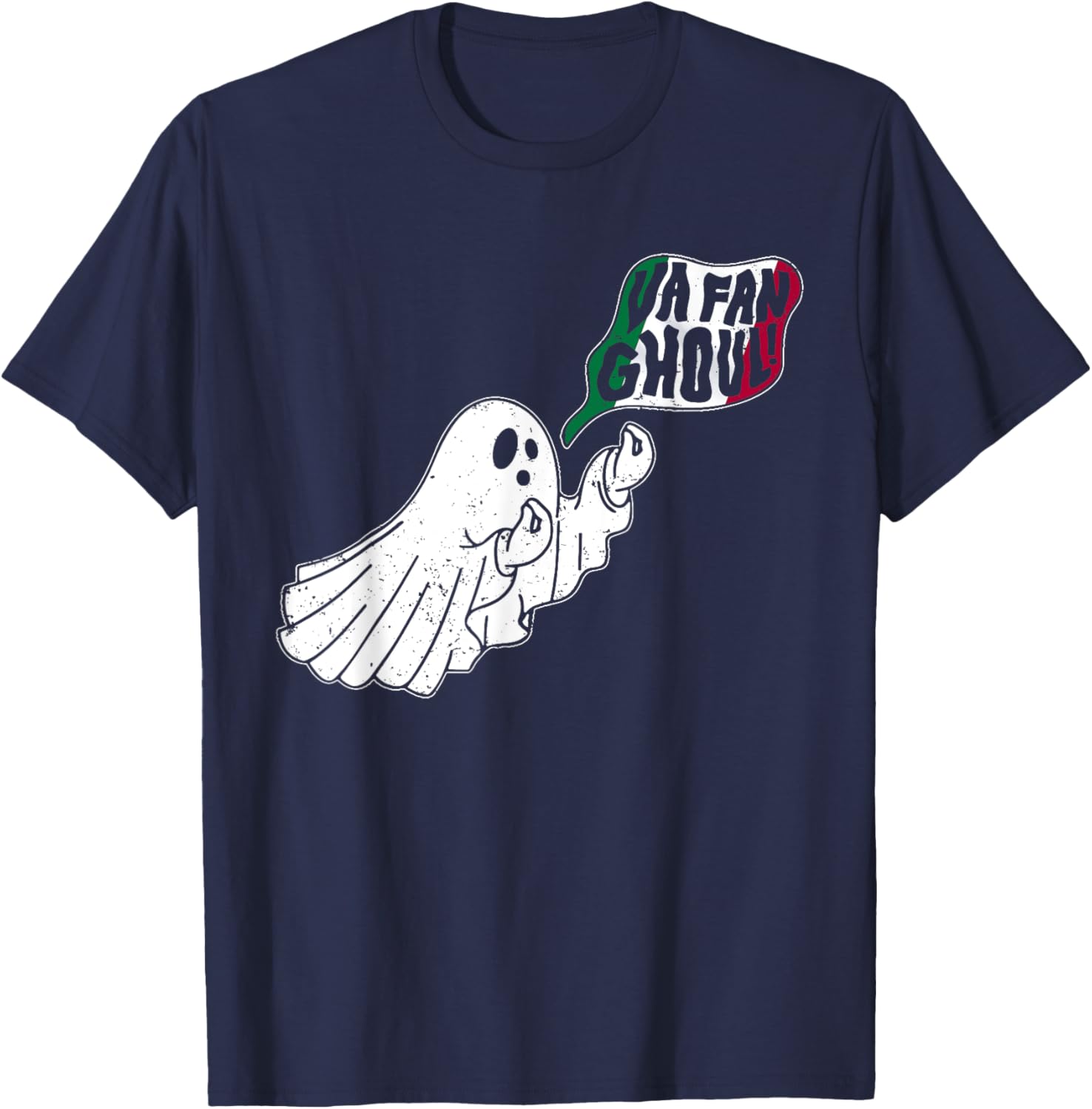 Va Fan Ghoul Ghost Italian Halloween Funny Costume Men Women T-Shirt - T-Shirt | Navy