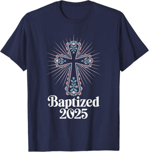 Baptized 2025 T-Shirt - T-Shirt | Navy