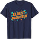 Eldest Daughter Retro Stars Family Pride for Girls T-Shirt - T-Shirt | Navy