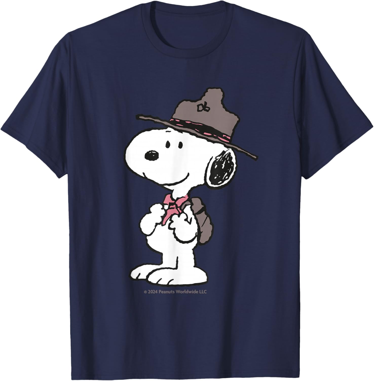 Peanuts - Snoopy Der Furchtlose Pfadfinder T-Shirt - T-Shirt | Navy
