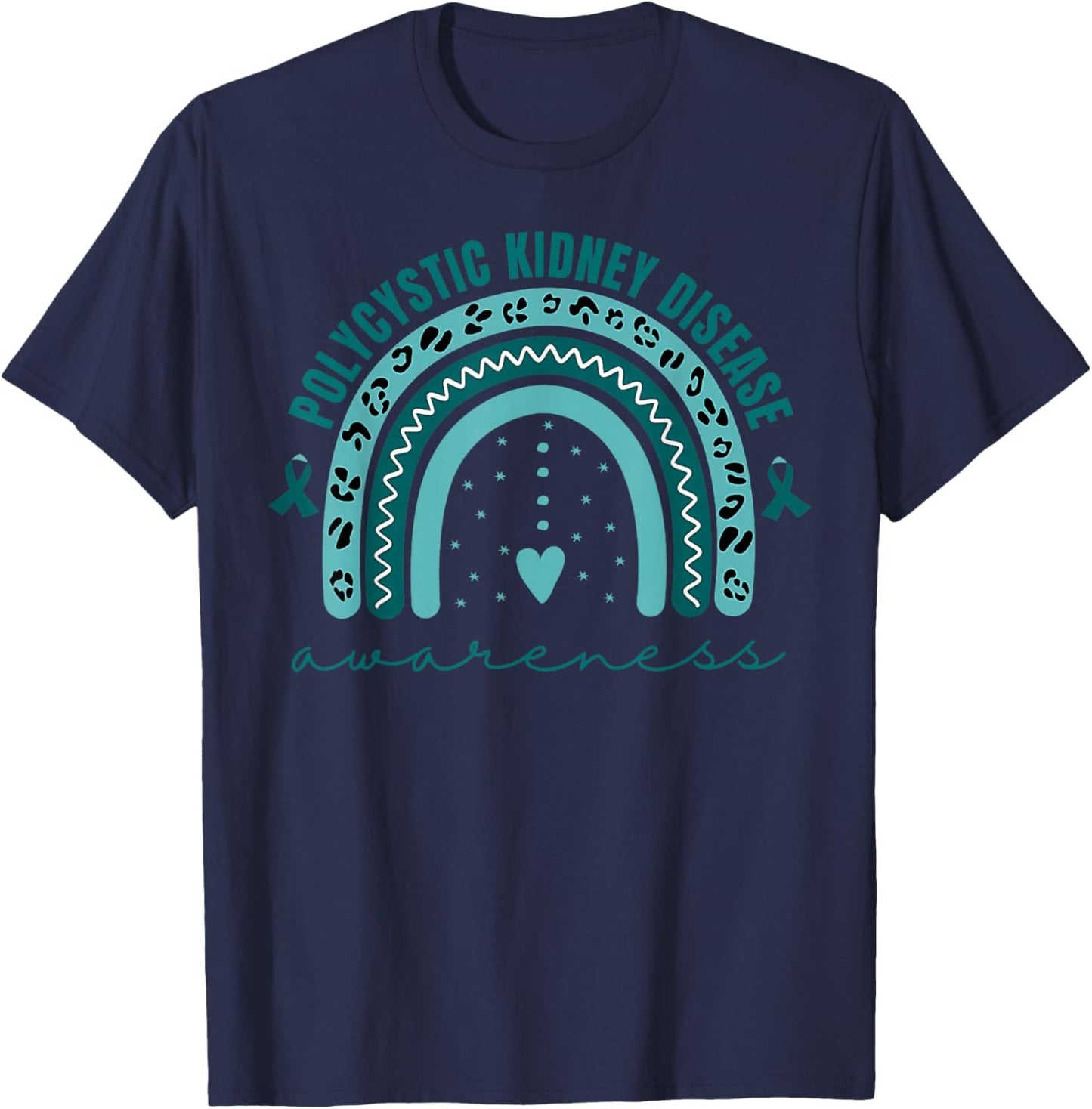Polycystic Kidney Disease Awareness PKD Journey Warrior T-Shirt - T-Shirt | Navy