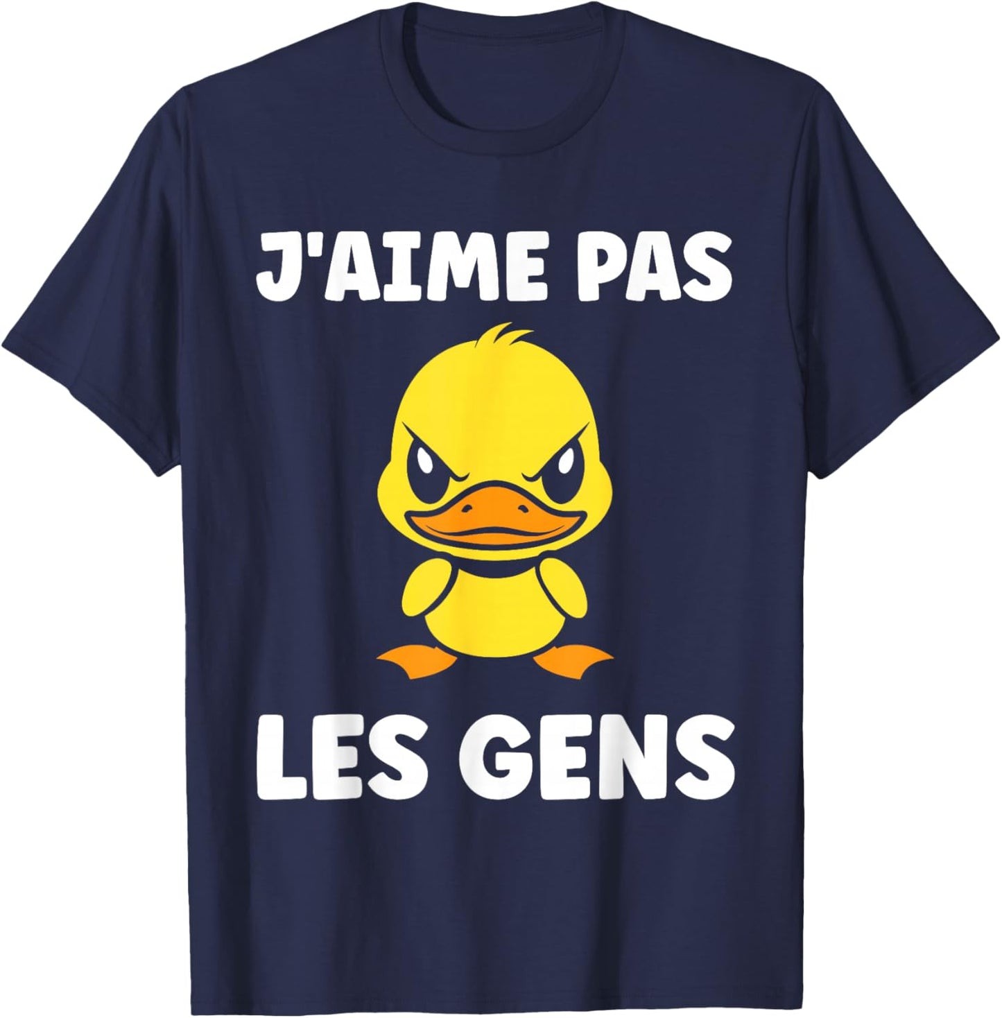 Funny Duck Cute Grunt Funny I Love Not People T-Shirt - T-Shirt | Navy