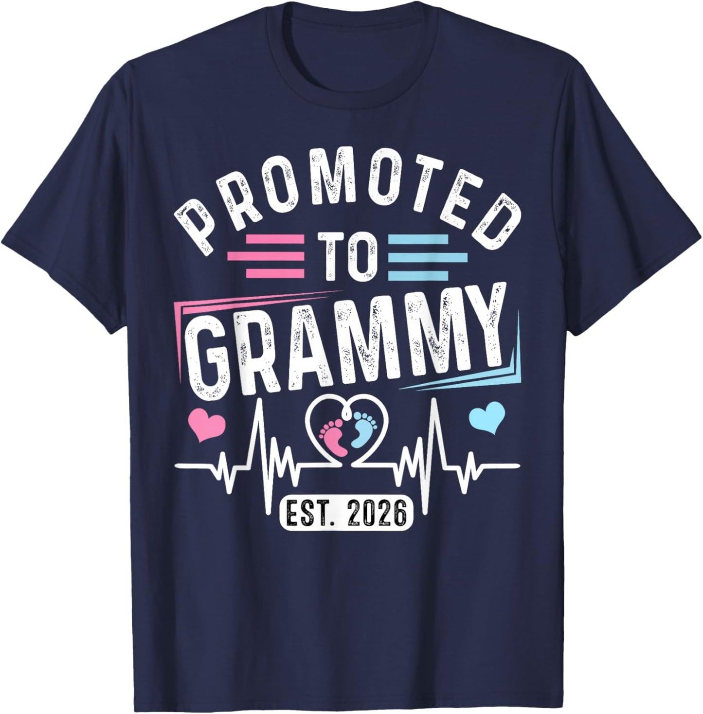 Promoted to Grammy Est. 2026 Vintage Soon to Be Grammy T-Shirt - T-Shirt | Navy