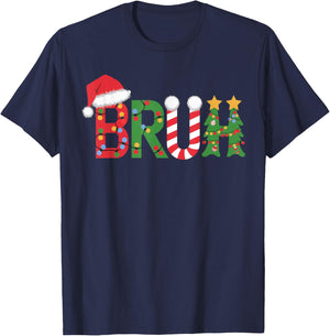 Christmas Shirts for Kids Boys Bruh Funny Christmas Women T-Shirt - T-Shirt | Navy