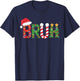 Christmas Shirts for Kids Boys Bruh Funny Christmas Women T-Shirt - T-Shirt | Navy