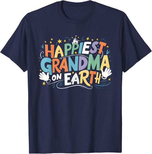 Happiest Grandma On Earth Family Trip Happiest Place T-Shirt - T-Shirt | Navy