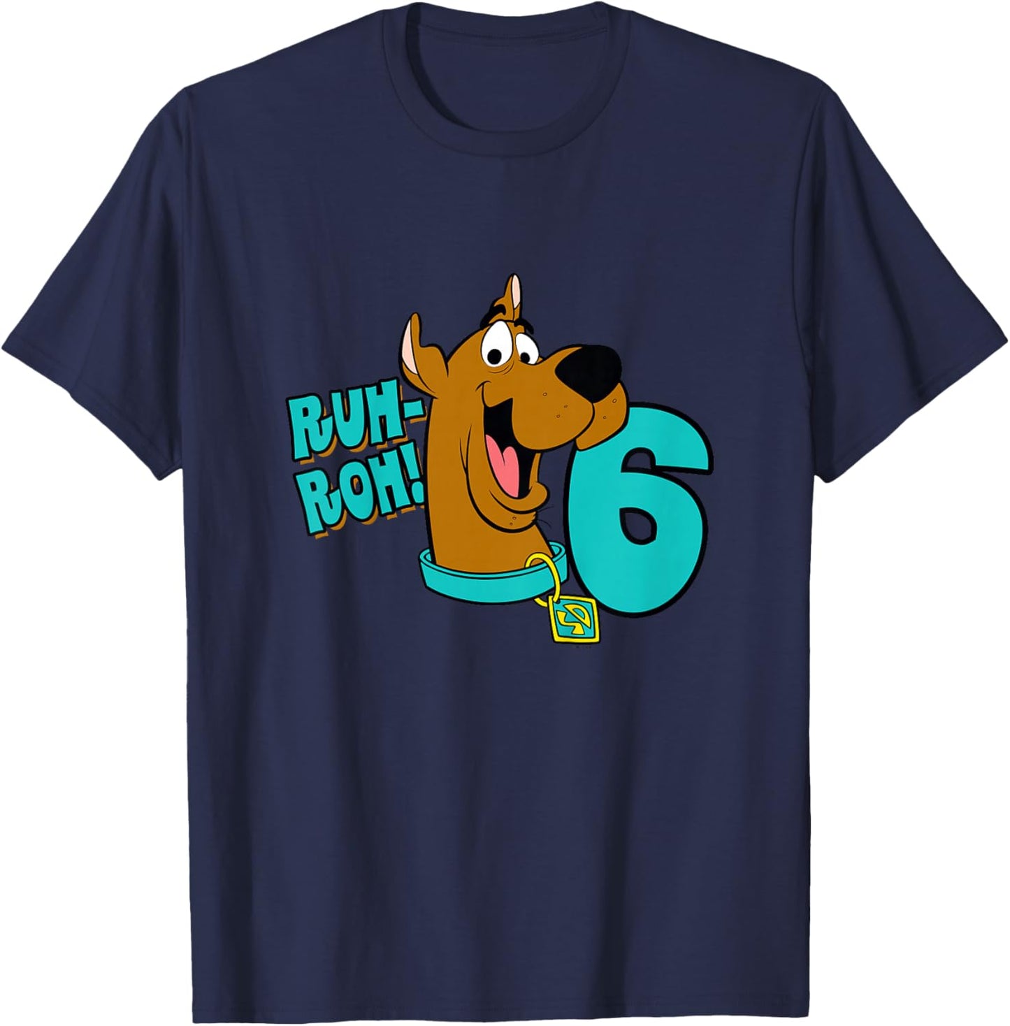 Kids Scooby-Doo 6th Birthday Ruh-Roh! I'm 6! T-Shirt - T-Shirt | Navy