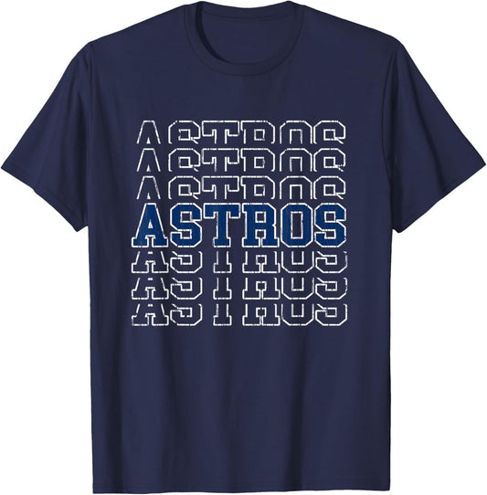 Astros Retro Gift Women Boys Girls Kids T-Shirt - T-Shirt | Navy