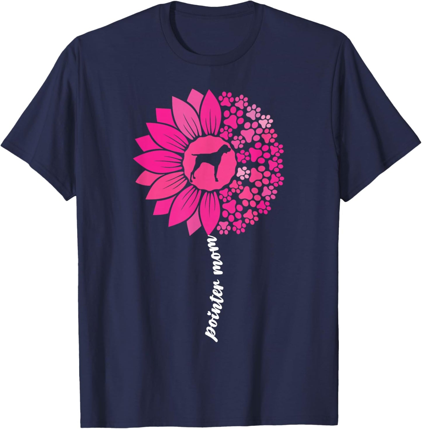 Cute German Shorthaired Pointer For Mom Women GSP Mom Dog T-Shirt - T-Shirt | Navy