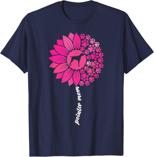 Cute German Shorthaired Pointer For Mom Women GSP Mom Dog T-Shirt - T-Shirt | Navy