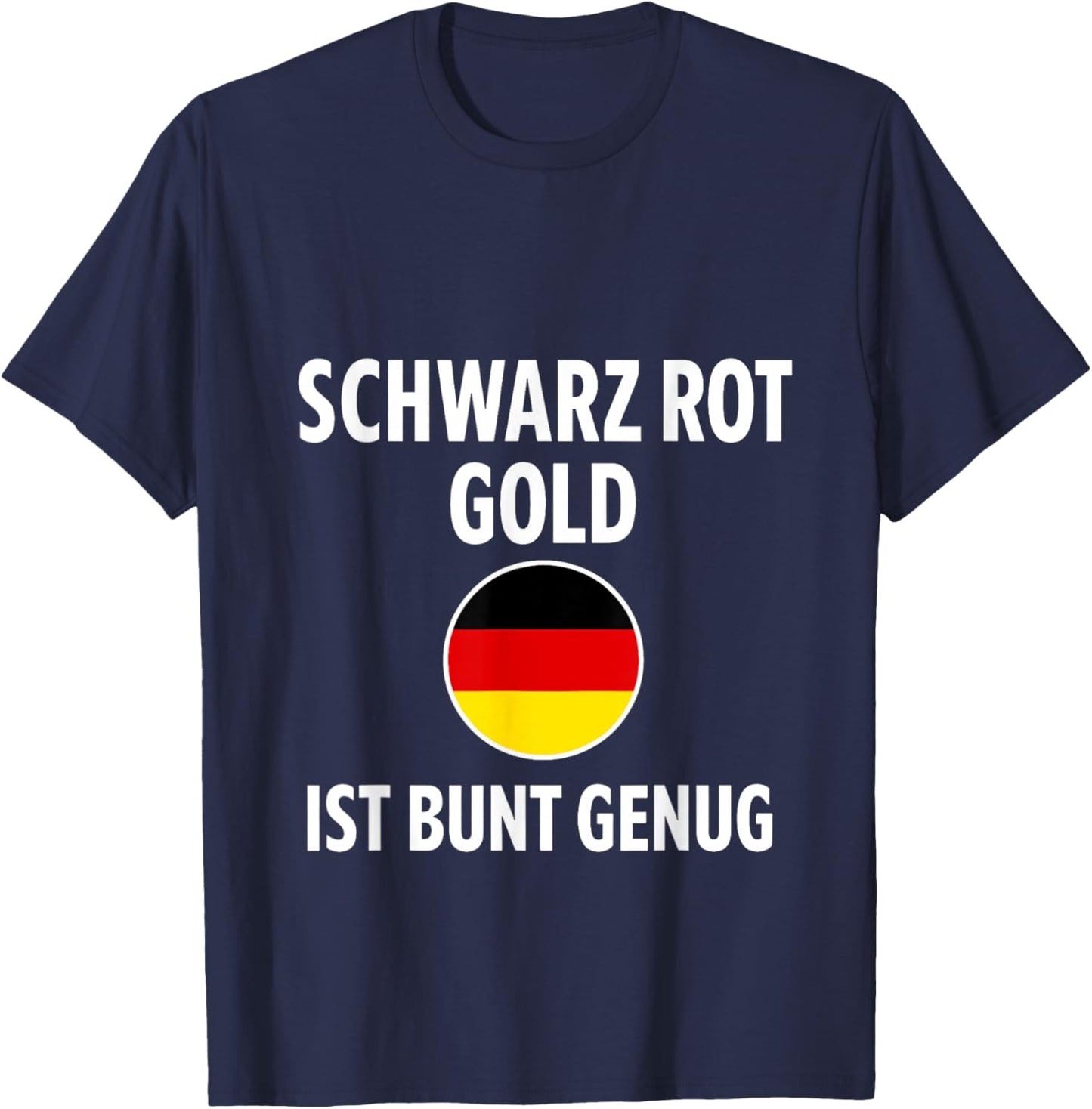 Deutschland Fan Outfit Schwarz Rot Gold Farben Design T-Shirt - T-Shirt | Navy