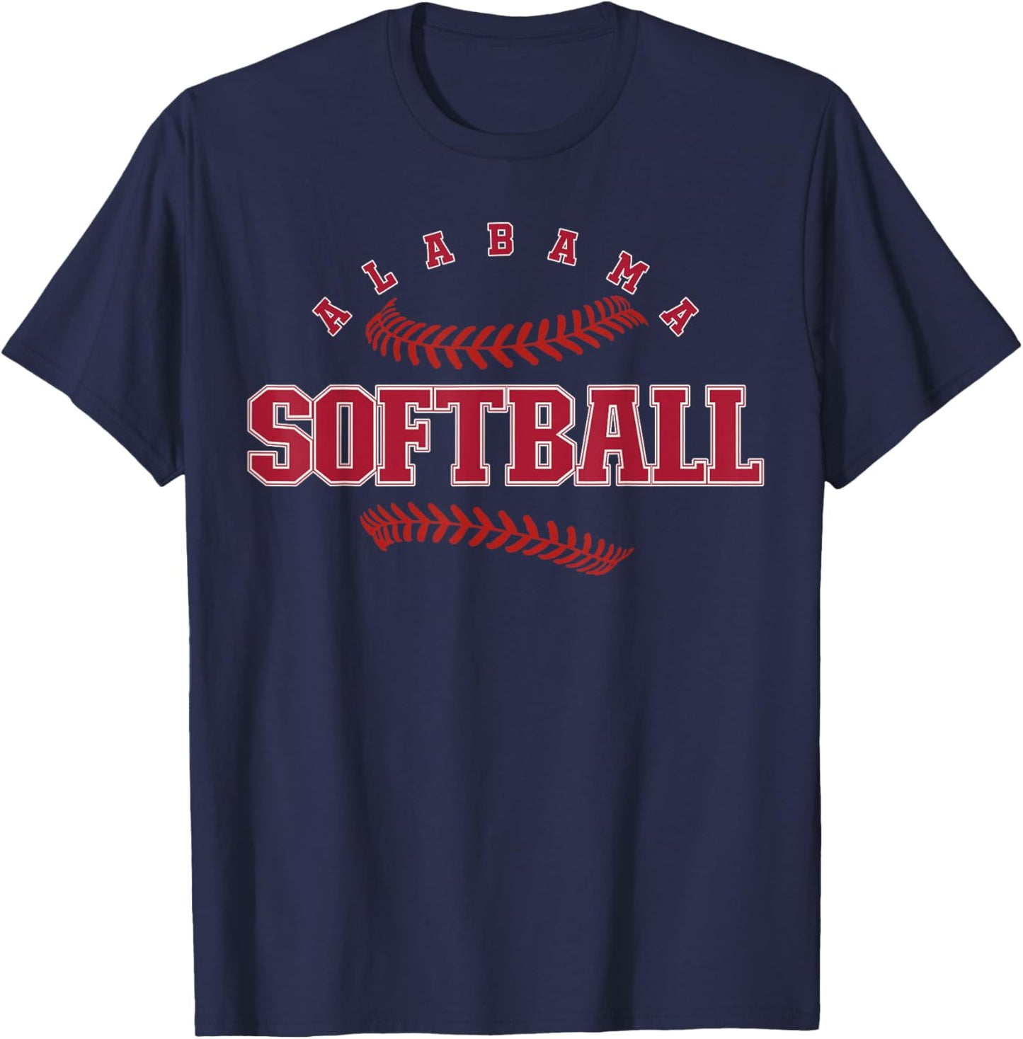 Alabama Softball Vintage Kids Team Retro Softball Fan T-Shirt - T-Shirt | Navy