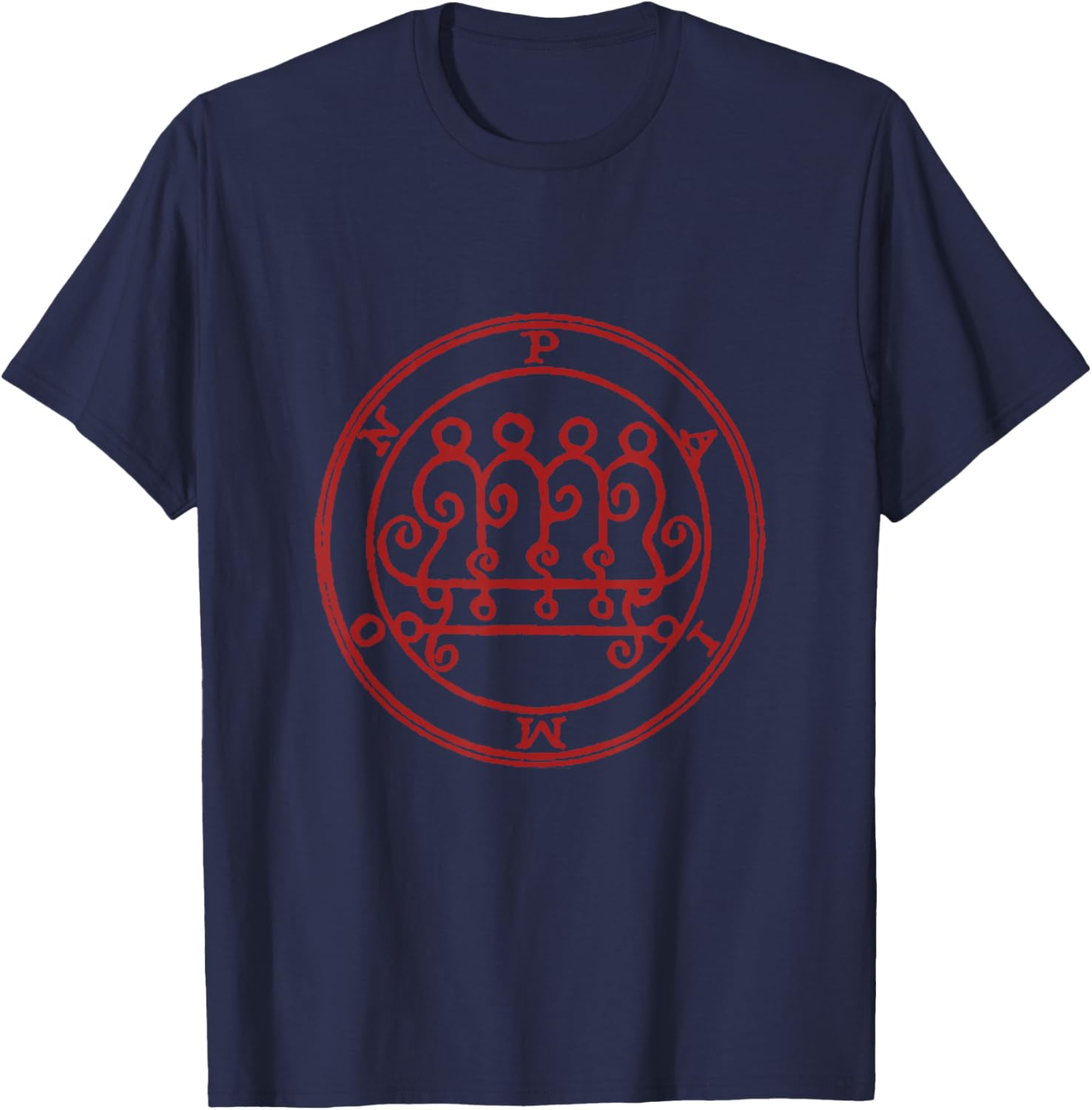 Paimon Demon Goetia Grimoire Sigil Magick T-Shirt - T-Shirt | Navy
