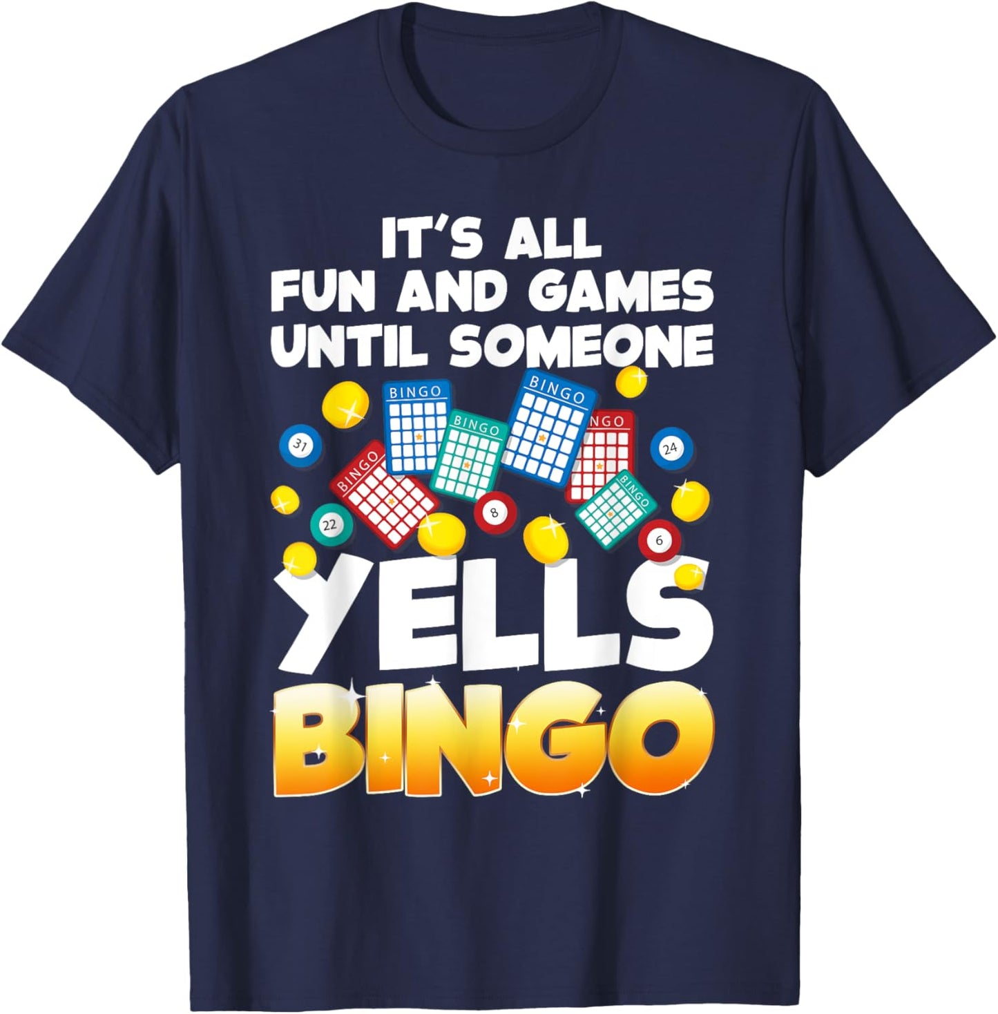 Best Bingo Novelty Women Bingo Lover Bingo Player T-Shirt - T-Shirt | Navy