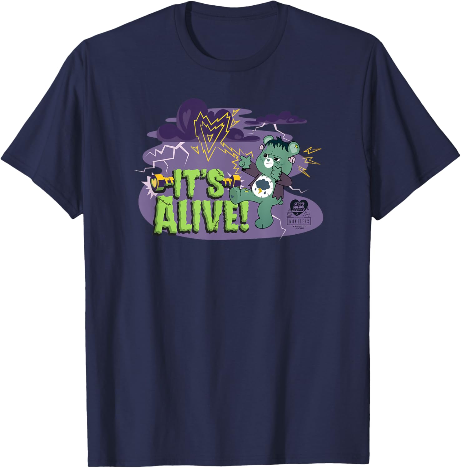 Care Bears x Universal Monsters It's Alive Frankenstein T-Shirt - T-Shirt | Navy