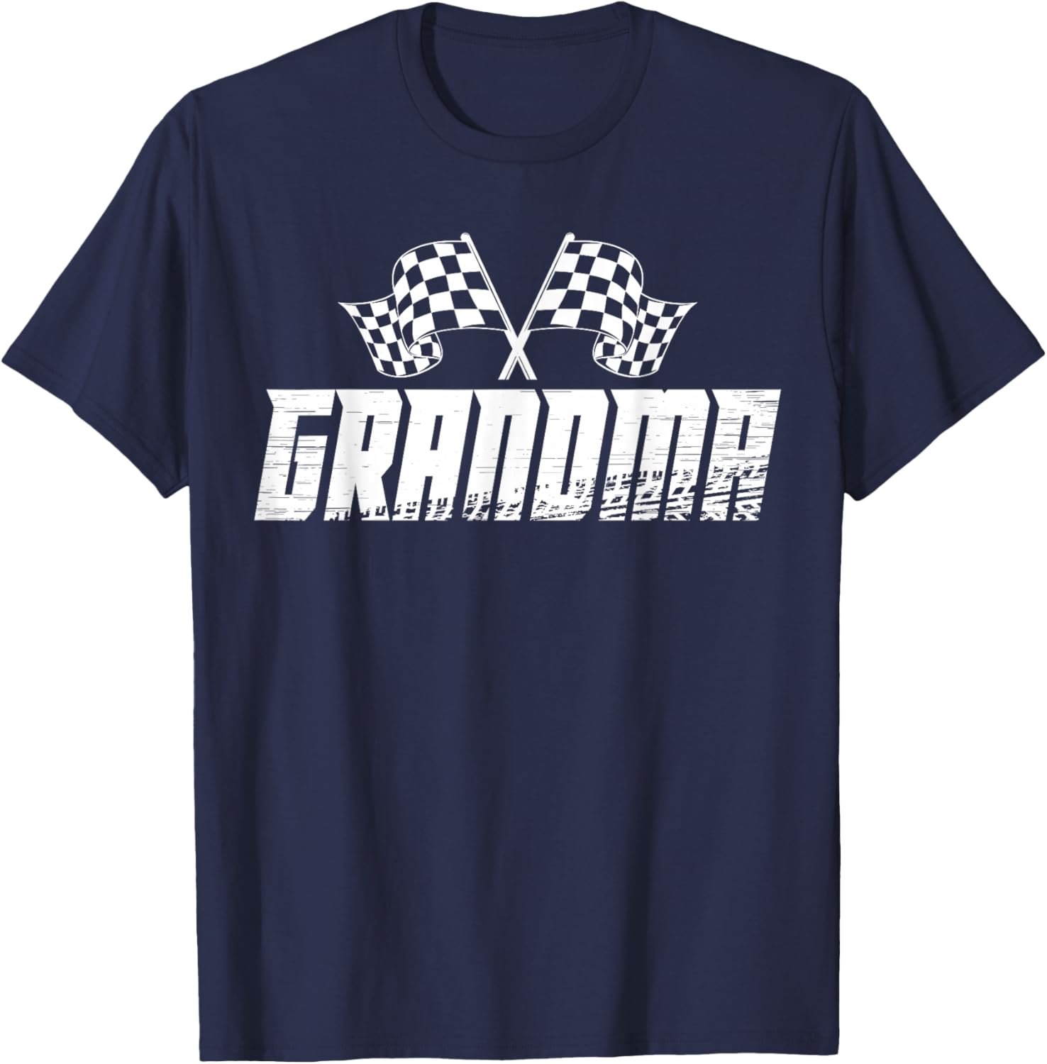Grandma Pit Crew Family Racing Birthday Race Car T-Shirt - T-Shirt | Navy