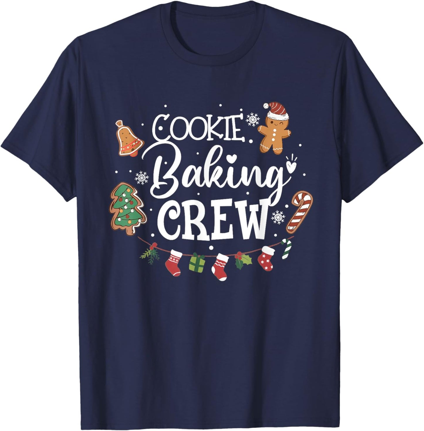 Christmas Cookie Baking Crew Family Baking Team Christmas T-Shirt - T-Shirt | Navy