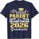 Proud Parent of 2026 Valedictorian Graduate 26 T-Shirt - T-Shirt | Navy