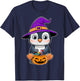 Penguin Halloween Witch Hat Pumpkin Penguin Halloween T-Shirt - T-Shirt | Navy