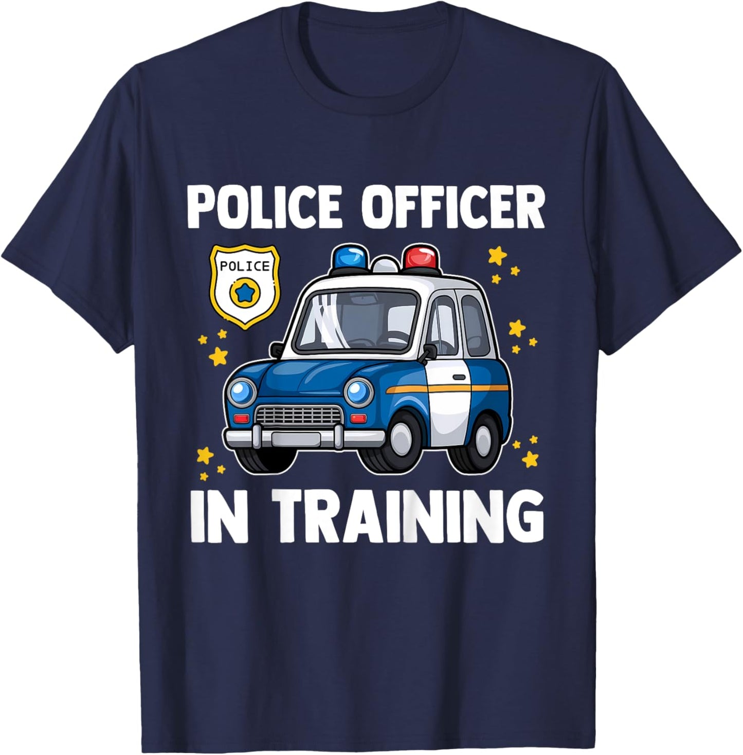 Kids Police Officer In Training Policeman Cop Birthday Youth Boys T-Shirt - T-Shirt | Navy