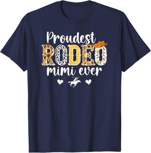 Proudest Rodeo Mimi Ever Mimi Of A Rodeo Rider Mimi T-Shirt - T-Shirt | Navy